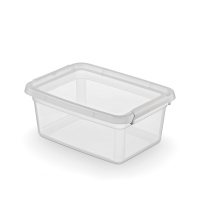 Storage container MOXOM, Basestore, with clip, 4.5l, transparent