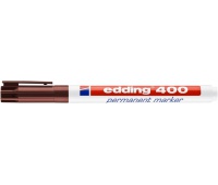 Marker permanentny e-400 EDDING, 1mm, brązowy, Markery, Artykuły do pisania i korygowania