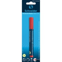Marker permanentny SCHNEIDER Maxx 133, ścięty, 1-4mm, blister, czerwony, Markery, Artykuły do pisania i korygowania