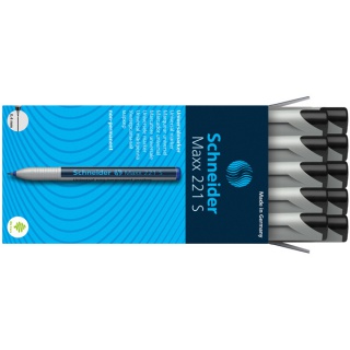 Marker uniwersalny SCHNEIDER Maxx 221 S, 0,4mm, czarny, Markery, Artykuły do pisania i korygowania
