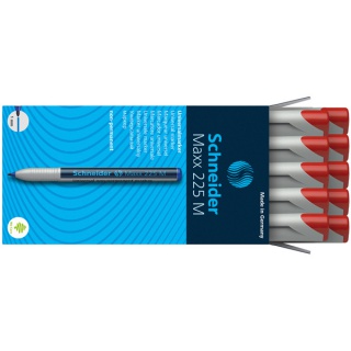 Foliopis niepermanentny SCHNEIDER Maxx 225 M, czerwony, Markery, Artykuły do pisania i korygowania