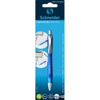 Długopis automatyczny SCHNEIDER Slider Rave, XB, 1szt., blister, niebieski, Długopisy, Artykuły do pisania i korygowania