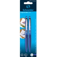 Długopis automatyczny SCHNEIDER Loox, 2szt., blister, niebieski, Długopisy, Artykuły do pisania i korygowania