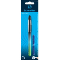 Fountain pen SCHNEIDER Voyage M + 2 cartridge, blister, color mix