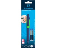 Ballpoint pen SCHNEIDER Base Ball + 2 cartridge 852, blister, color mix