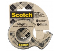Office tape SCOTCH&reg; Magic&trade; (9-1915D), 66% plant-based adhesive, matte, 19mm, 15m, with dispenser, Office tapes, Small office accessories
