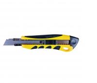 Packing knife OFFICE PRODUCTS Professional, rubber grip, interlocked, żółto-czarny