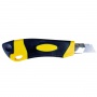 Packing knife OFFICE PRODUCTS Professional, rubber grip, interlocked, żółto-czarny