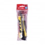 Packing knife OFFICE PRODUCTS Professional, rubber grip, interlocked, żółto-czarny