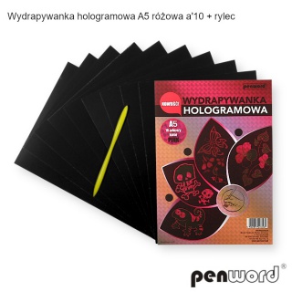 WYDRAPYWANKA HOLOGR.A5 10ARK.RÓŻOWA+RYLEC, Podkategoria, Kategoria