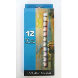 FARBY AKWARELOWE 12KOL 12ml TUBA, Podkategoria, Kategoria