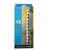 FARBY AKWARELOWE 12KOL 12ml TUBA, Farby, Plastyka