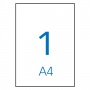 Universal labels APLI, 210x297mm, rectangular, white 100 sheets