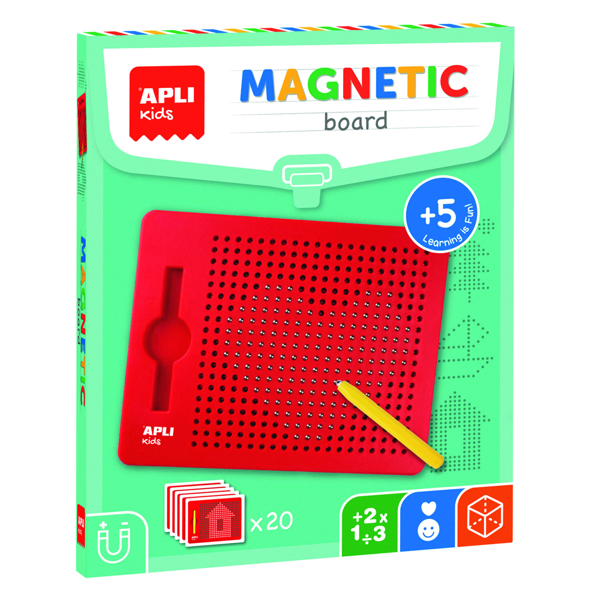 Magnetic board APLI Kids, L, with stylus, 10 cards with 20 drawings - PBS  Connect Polska: artykuły, materiały i akcesoria biurowe