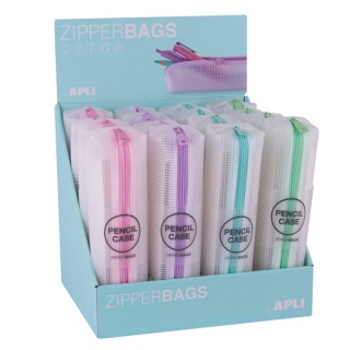 Pi&oacute;rnik APLI Zipper, 210x45x45mm, mix kolor&oacute;w pastel, Pi&oacute;rniki, Artykuły szkolne