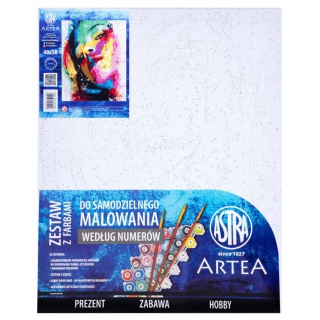 Zestaw z farbami, malowanie wg. numerów, podobr. 4, Zestawy kreatywne, Art. kreatywne