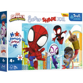 Puzzle 60 XXL Super Shape - Sprytny Spiday !, 60 elementów, Puzzle