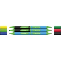 Zestaw SCHNEIDER LINK-IT Office Set, długopis i zakreślacz w jednym, pudełko, 6szt., mix kolorów, Cienkopisy, Artykuły do pisania i korygowania