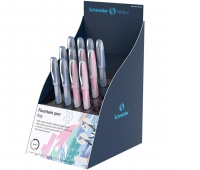Fountain pens display SCHNEIDER Ray Trend Colours, M, 12 pcs, color mix