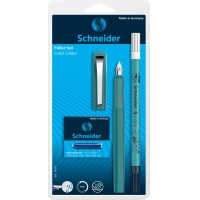 Fountain pen set SCHNEIDER Ceod Colour, eraser, cartridges 6 pcs, color mix, blister