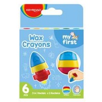 Wax crayons EYROAD 2 Rockets, 6 pcs, pendant, color mix