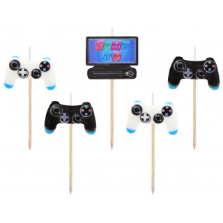 ŚWIECZKI PIKERY GAME 5szt., Świeczki, fontanny, Art. na okazje i przyjęcia