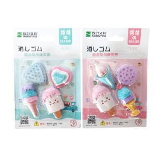 GUMKI SŁODYCZE 4szt, Gumki, Art. do pisania i korygowania