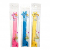 LINIJKA 15cm ZWIERZETA, Linijki, ekierki, kątomierze, Art. kreślarskie