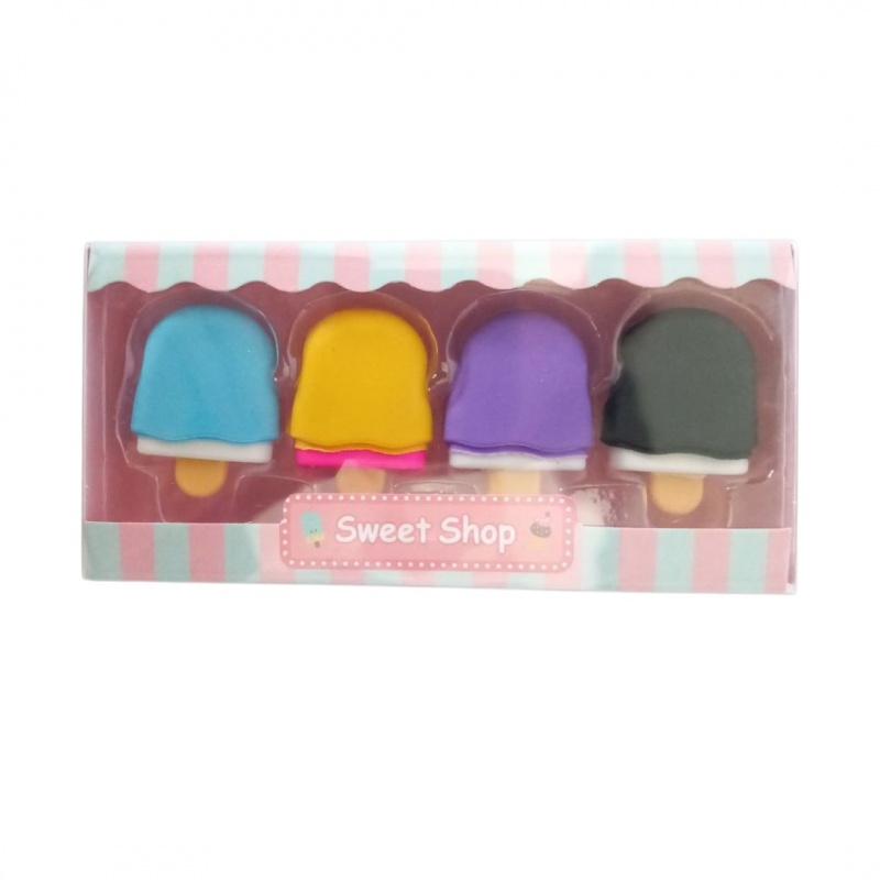 GUMKI KOMPLET 4szt, Gumki, Art. do pisania i korygowania