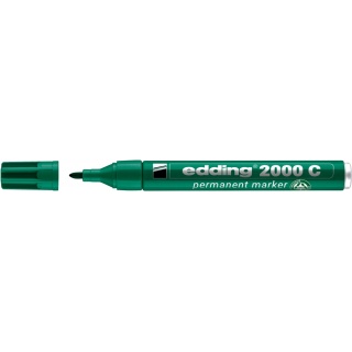Marker permanentny e-2000c EDDING, 1,5-3mm, zielony, Markery, Artykuły do pisania i korygowania