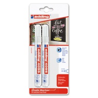 Chalk marker e-4090 EDDING, 2-3mm, blister, 2 pcs, white