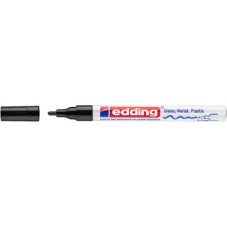 Marker olejowy połyskujący e-751 EDDING, 1-2 mm, czarny, Markery, Artykuły do pisania i korygowania