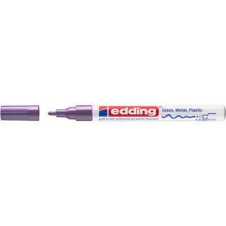 Marker olejowy połyskujący e-751 EDDING, 1-2 mm, fioletowy, Markery, Artykuły do pisania i korygowania