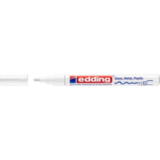 Marker olejowy połyskujący e-751 EDDING, 1-2 mm, biały, Markery, Artykuły do pisania i korygowania