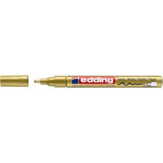Marker olejowy połyskujący e-751 EDDING, 1-2 mm, złoty, Markery, Artykuły do pisania i korygowania