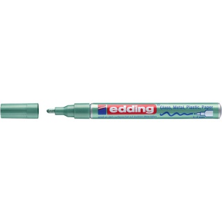 Marker olejowy połyskujący e-751 EDDING, 1-2 mm, zielony metaliczny, Markery, Artykuły do pisania i korygowania
