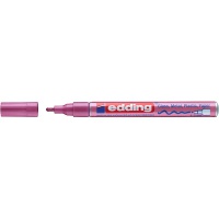 Marker olejowy połyskujący e-751 EDDING, 1-2 mm, różowy metaliczny