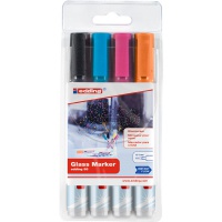 Marker for glass surfaces e-95 EDDING, 1,5-3 mm, black and 3 pcs, color mix