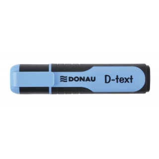 Zakreślacz DONAU D-Text, 1-5mm (linia), eurozawieszka, niebieski, Textmarkery, Artykuły do pisania i korygowania