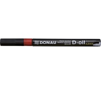Marker olejowy DONAU, 2,2mm, zawieszka, czerwony, Markery, Artykuły do pisania i korygowania