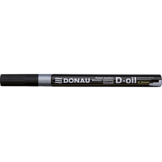 Marker olejowy DONAU, 2,2mm, zawieszka, srebrny, Markery, Artykuły do pisania i korygowania