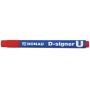 Marker permanentny DONAU D-Signer, okrągły, 2-4mm (linia), zawieszka, czerwony, Markery, Artykuły do pisania i korygowania