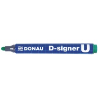 Marker permanentny DONAU D-Signer, okrągły, 2-4mm (linia), zawieszka, zielony, Markery, Artykuły do pisania i korygowania