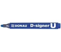 Marker permanentny DONAU D-Signer, okrągły, 2-4mm (linia), zawieszka, niebieski, Markery, Artykuły do pisania i korygowania