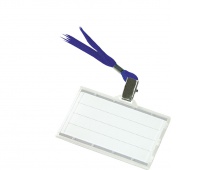 Badge DONAU, with silk ribbon, hard, pendant, blue