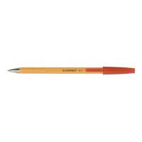 Długopis Q-CONNECT z wymiennym wkładem 0,4mm (linia), zawieszka, czerwony, Długopisy, Artykuły do pisania i korygowania