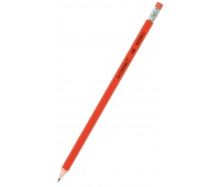 Ołówek drewniany z gumką Q-CONNECT HB, lakierowany, zawieszka, Ołówki, Artykuły do pisania i korygowania
