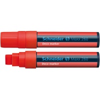 Marker kredowy SCHNEIDER Maxx 260 Deco, 5-15mm, zawieszka, czerwony, Markery, Artykuły do pisania i korygowania