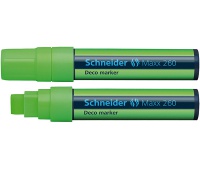 Marker kredowy SCHNEIDER Maxx 260 Deco, 5-15mm, zawieszka, jasnozielony, Markery, Artykuły do pisania i korygowania