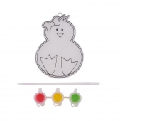 WIELKANOCNY WITRAŻYK Z FARBKAMI KURCZAK, Wielkanoc, Art. świąteczne i okolicznościowe